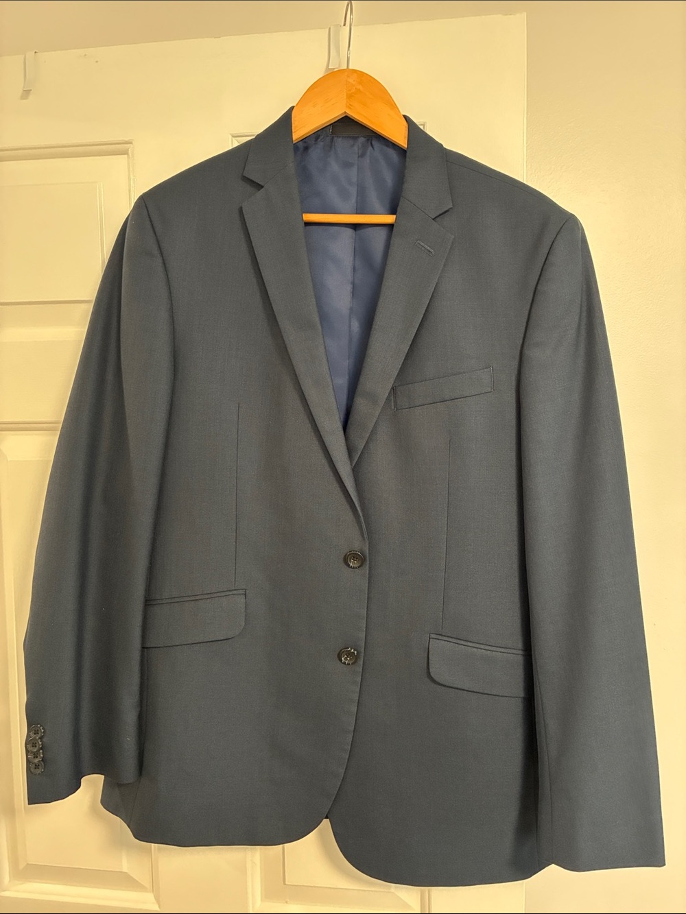 Kenneth Cole Reaction Men's Navy Blue Two-Button Suit Jacket